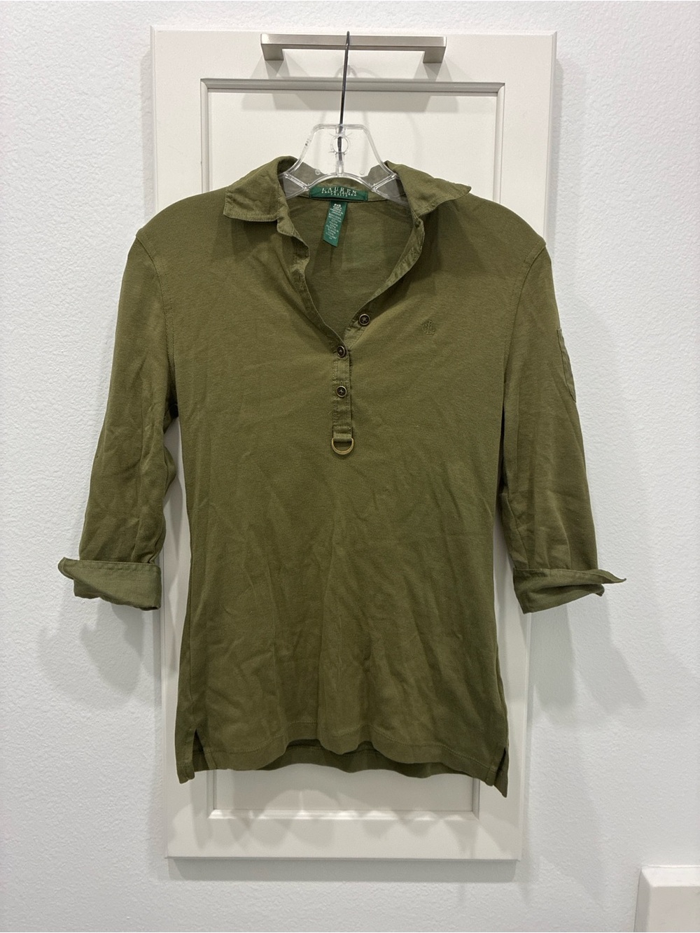 Ralph Lauren Petite olive green shirt